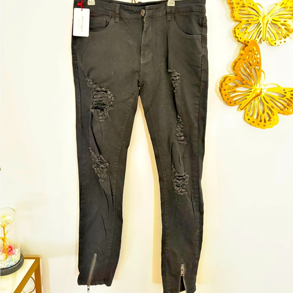 Nutriangee classic fashion.tall classic waist skinny jeans